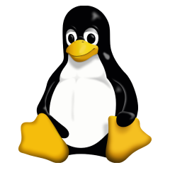 Логотип системы Linux в виде пингвина на белом фоне